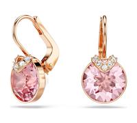 Bella V Drop-Ohrhänger, Rundschliff, Rosa, Roségold-Legierungsschicht OS