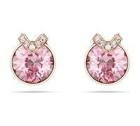 Bella V Ohrstecker, Rundschliff, Pavé, Rosa, 18K Roségoldbeschichtet OS