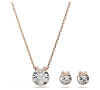 Bella V Set, Rundschliff, Weiß, 18K Roségoldbeschichtet OS