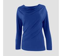 bellaLEYK Drapiertes Oberteil mit Falten und Twist aus Tencel-Modal-Jersey Blau 36