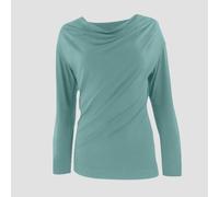 bellaLEYK Drapiertes Oberteil mit Falten und Twist aus Tencel-Modal-Jersey Grün 38