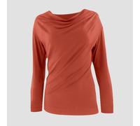 bellaLEYK Drapiertes Oberteil mit Falten und Twist aus Tencel-Modal-Jersey Orange 42