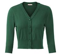 Belle Poque Mode Damen Langarm Bolero Soft Jäckchen V-Ausschnitt Cardigan Zum Kleid BP928-12 M
