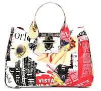 Belli Echt Leder Handtasche italienische Damen Ledertasche Umhängetasche Henkeltasche in weiß schwarz bunt - 36x25x18 cm (B x H x T)