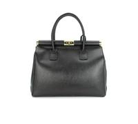 Belli The Bag XL italienische Leder Henkeltasche Handtasche Damen Ledertasche Umhängetasche made in italy schwarz - 34x25x16 cm (B x H x T)
