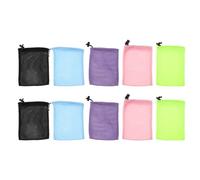 BELLIFFY 10 Stück Kleine Nylon Netzbeutel mit Kordelzug Belüftet Leicht Strapazierfähig Aufbewahrungstaschen für Sport Reisen Schule Bunte Mehrzweckbeutel 15x20cm