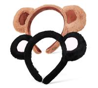 BELLIFFY 2 Stück Cosplay Stirnband mit Flauschigen Bärenohren aus Gewebe Verarbeitet und Robust für Performances und Fotoshootings bei Frauen