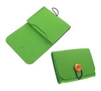 BELLIFFY 2 Stück Öle Aufbewahrungstasche aus Stabilem Vliesstoff Tragbare Aromatherapie Organizer Tasche für Frauen Leicht und Kompakt für Reise und Alltag in Frischem Grün