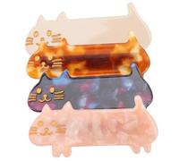 BELLIFFY 4 Stück Teiliges Niedliche Katzenhaarspangen für Mädchen Bunte Haarschmuck dekoration Kreatives Katzenform design Geeignet für Alltag Party Weihnachten und Kinderfest
