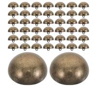 BELLIFFY 50 Stück Halbrunde Pilzknöpfe aus Metall mit Schaft 20mm Große Zinklegierung Knöpfe zum Nähen für Formelle Geschäftskleidung und Schneiderprojekte