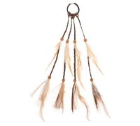 BELLIFFY Boho Feder Haarband Bunt Handgefertigt Vielseitiges Haar Armband Weiches Material für Festivals Karneval Damen und Mädchen Schonend für Haut und Haare Modisches