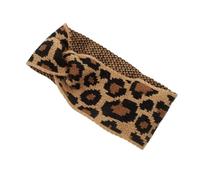 BELLIFFY Geknotetes Leopardenmuster Stirnband Damen Und Mädchen Breites Gestricktes Warmes Dehnbares Haarschmuck-accessoire Für Alltag Und Party