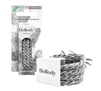 Bellody® Original Haargummis - Stylisch geflochtener Haargummi mit starkem Halt (4er Set - Urban Gray) - Damen Haarschmuck in Hell Grau