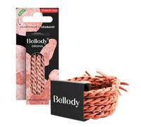 Bellody® Original Haargummis - Sundance Edition - Stylisch geflochtener Haargummi mit starkem Halt (4er Set - Ibiza Orange) - Damen Haarschmuck in Orange