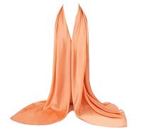 Bellonesc Damen-Schals aus 100 % Seide, leicht, für Damen, Cantaloupe Orange, Einheitsgröße