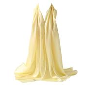 Bellonesc Damen Seidenschal 100% Seide Lange Leichte Sonnenschutz Tücher 35"* 71" Hellgelb