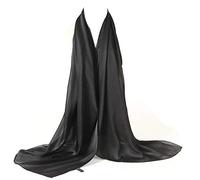 Bellonesc Damen Seidenschal 100% Seide Lange Leichte Sonnenschutz Tücher 35"* 71" Schwarz