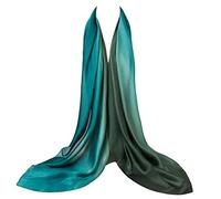 Bellonesc Seidenschal, 100 % Seide, lang, leicht, Sonnenschutz-Schal für Damen, Grün, Armeegrün, Einheitsgröße