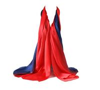 Bellonesc Seidenschal, 100 % Seide, lang, leicht, Sonnenschutz-Schal für Damen, rot, blau, Einheitsgröße