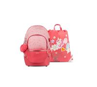 Belmil 2-in1 Premium Schulrucksack mit Fannypack mit extra Turnbeutel (338-84P SET GRAT) (Rose Quartz)