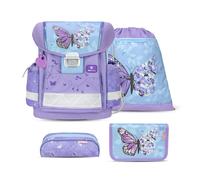 Belmil Belmil Classy ergonomisches Schulranzen-Set 4-teilig "Purple Blue Butterfly" Schmetterling Koffer24