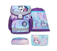 Belmil Mini-Fit Schulranzen-Set 4-teilig Unicorn Dream mit Brustgurt Unicorn Dream Schulranzen Set