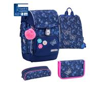 Belmil Premium Comfy Plus ergonomisches Schulranzen Set 5 - teilig, für kleine Kinder/Erstklässler - STAEDTLER, Brustgurt, Hüftgurt, Magnetverschluss (405-73/P/S) (Sapphire)