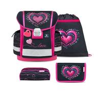 Belmil Classy ergonomisches Schulranzen-Set 4-teilig "Dark Pinky" mit Brustgurt