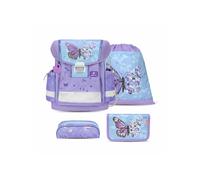 Belmil Classy Schulranzen-Set 4-tlg. - PURPLE BLUE BUTTERFLY