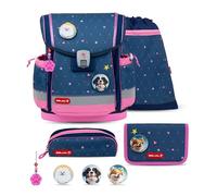 Belmil Classy Plus Schulranzen Set 5-teilig mit Brustgurt (405-78/AG/S) (Hearts)