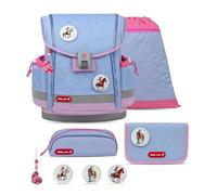 Belmil Classy Plus Schulranzen Set 5-teilig mit Brustgurt (405-78/AG/S) (Lavander)