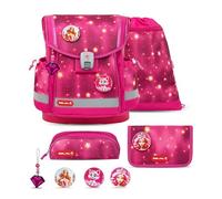 Belmil Classy Plus Schulranzen Set 5-teilig mit Brustgurt (405-78/AG/S) (Pink Star)
