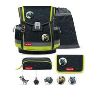 Belmil Classy Plus Schulranzen Set 6-teilig mit extra Schlüsselanhänger (405-78/AG/SK) (Mountain Lime)