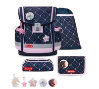 Belmil Classy Plus Schulranzen Set 6-teilig mit extra Schlüsselanhänger (405-78AG/S/K) (Midnight Gallop)