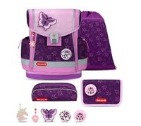 Belmil Classy Plus Schulranzen Set 6-teilig mit extra Schlüsselanhänger (405-78AG/S/K) (Purple Spring)