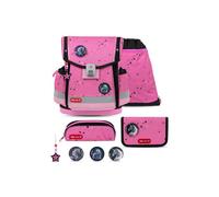 Belmil Classy Plus Schulranzen Set 5-teilig mit Brustgurt (405-78/AG/S) (Pink Black)