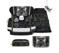 Belmil Classy Schulranzen Set 5 teilig mit extra Schlüsselanhänger (Black Panther 2025)