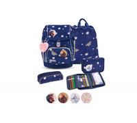 Belmil Premium Comfy Plus ergonomisches Schulranzen Set 5 - teilig, für kleine Kinder/Erstklässler - STAEDTLER, Brustgurt, Hüftgurt, Magnetverschluss (405-73/P/S) (Daisy 2)