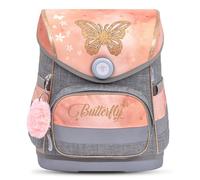 Belmil Compact ergonomischer Schulranzen mit Brustgurt,Magnetverschluss (405-41/AG) (Golden Butterfly)