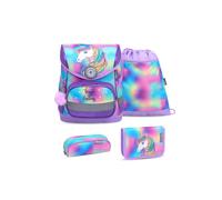 Belmil Schulranzen-Set Compact – ergonomisch, 4-teilig, Einhorn