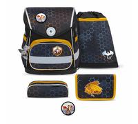 Belmil Compact ergonomisches Schulranzen-Set 5-teilig "Dragon" mit Brustgurt,