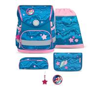 Belmil Compact mit Patches Schulranzen Set 5-teilig mit Brustgurt (405-41/AG/B/S) (Mermaid)