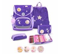 Belmil Compact Plus Premium Schulranzen Set 5-teilig Dahlia Dahlia Schulranzen Set