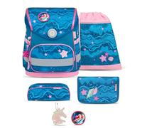 Belmil Compact Schulranzen Set 5 teilig mit extra Schlüsselanhänger oder extra Brustgurt (405-41AGS GRAT) (Mermaid)