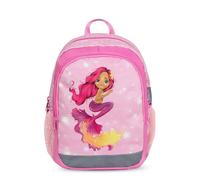 Belmil Kindergartenrucksack Kiddy Plus mit Brustgurt und Namensschild für 3-6 Jährige Pinky Mermaid