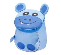 Belmil Kindergartenrucksack mit Brustgurt und Namensschild für 1-3 Jährige/Jungen - Mädchen / 4 L/Grün/in Tierform: Nilpferd (305-15 Mini Hippo)