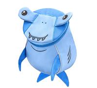 Belmil Kindergartenrucksack mit Brustgurt und Namensschild für 1-3 Jährige/Jungen - Mädchen / 4 L/Grün/in Tierform: Hai (305-15 Mini Shark)