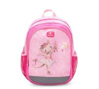 Belmil Kindergartenrucksack mit Brustgurt und Namensschild für 3-6 Jährige/Krippenrucksack Kindergartentasche Kindertasche (Ballerina 2)