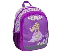 Belmil Kindergartenrucksack mit Brustgurt und Namensschild für 3-6 Jährige/Mädchen / 12 L/Krippenrucksack Kindergartentasche Kindertasche/Prinzessin/lila (305-4/A Princess)