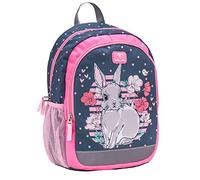 Belmil Kindergartenrucksack mit Brustgurt und Namensschild für 3-6 Jährige/Mädchen / 12 L/Krippenrucksack Kindergartentasche Kindertasche/Hase/blau, rosa (305-4/A Bunny)